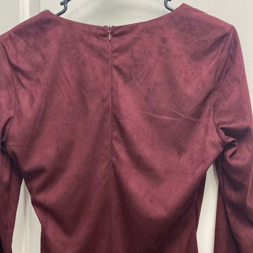 NWT AX Paris Plum Ruched Side Wrap Top Midi Dress Sexy Size 8